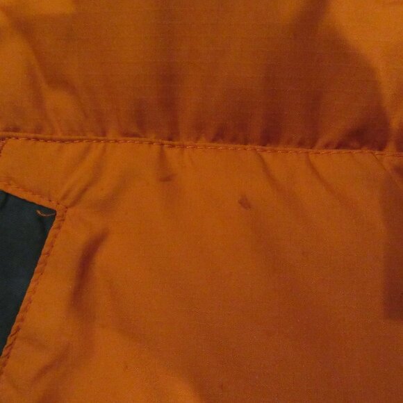 MENS LL BEAN VEST/PUFFER/ORANGE + GREEN/DOWNTEK/POCKETS/SIZE LARGE! - Picture 9 of 10